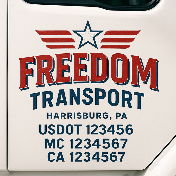 Custom Truck Door Decal Sticker Lettering For Semi-Trucks, Work Trucks, Box Trucks For USDOT Compliance