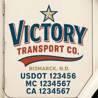 Custom Truck Door Decal Sticker Lettering For Semi-Trucks, Work Trucks, Box Trucks For USDOT Compliance