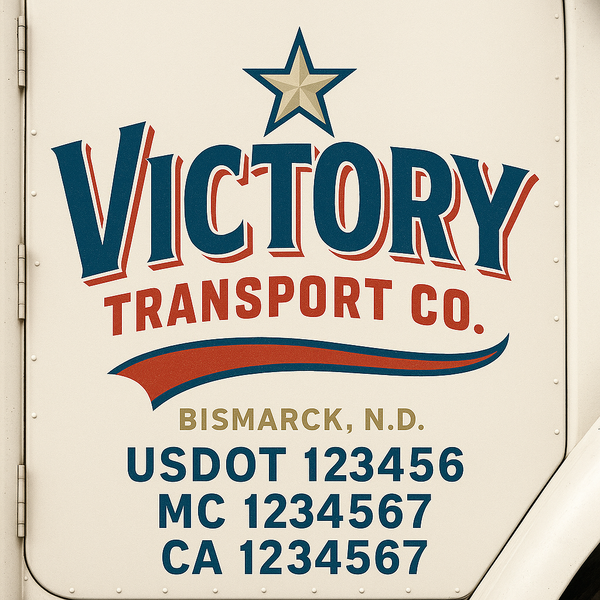 Custom Truck Door Decal Sticker Lettering For Semi-Trucks, Work Trucks, Box Trucks For USDOT Compliance