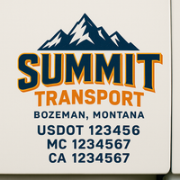 Custom Truck Door Decal Sticker Lettering For Semi-Trucks, Work Trucks, Box Trucks For USDOT Compliance