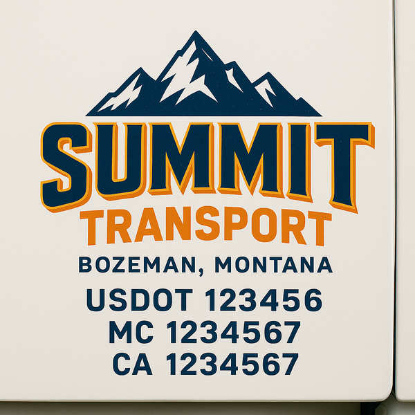 Custom Truck Door Decal Sticker Lettering For Semi-Trucks, Work Trucks, Box Trucks For USDOT Compliance
