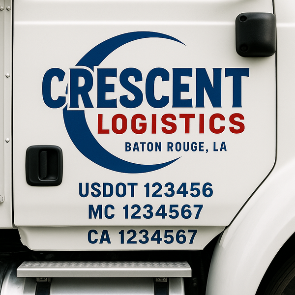 Custom Truck Door Decal Sticker Lettering For Semi-Trucks, Work Trucks, Box Trucks For USDOT Compliance