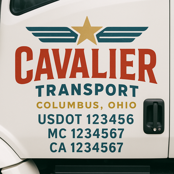 Custom Truck Door Decal Sticker Lettering For Semi-Trucks, Work Trucks, Box Trucks For USDOT Compliance