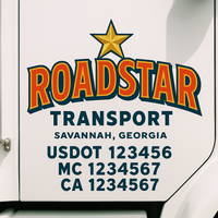 Custom Truck Door Decal Sticker Lettering For Semi-Trucks, Work Trucks, Box Trucks For USDOT Compliance