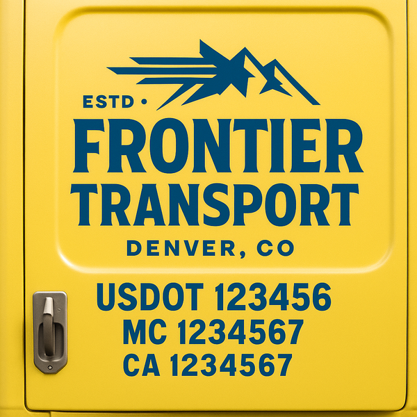 Custom Truck Door Decal Sticker Lettering For Semi-Trucks, Work Trucks, Box Trucks For USDOT Compliance