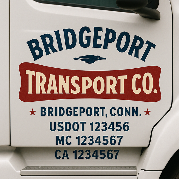 Custom Truck Door Decal Sticker Lettering For Semi-Trucks, Work Trucks, Box Trucks For USDOT Compliance