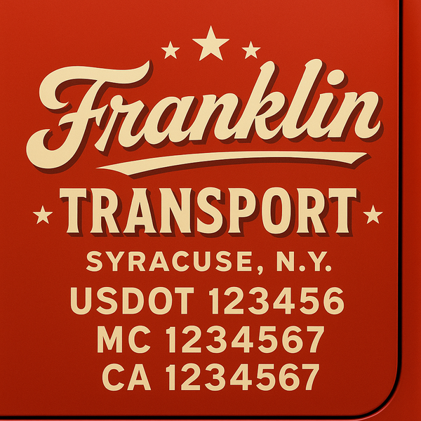 Custom Truck Door Decal Sticker Lettering For Semi-Trucks, Work Trucks, Box Trucks For USDOT Compliance