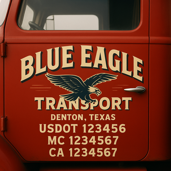 Custom Truck Door Decal Sticker Lettering For Semi-Trucks, Work Trucks, Box Trucks For USDOT Compliance
