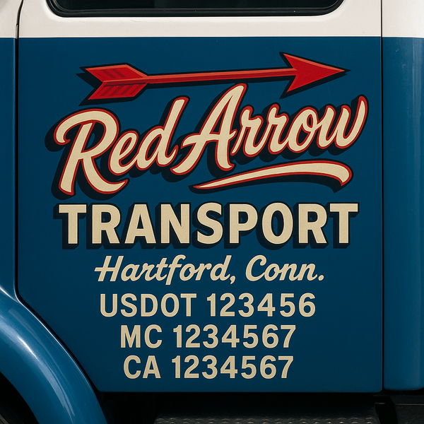 Custom Truck Door Decal Sticker Lettering For Semi-Trucks, Work Trucks, Box Trucks For USDOT Compliance