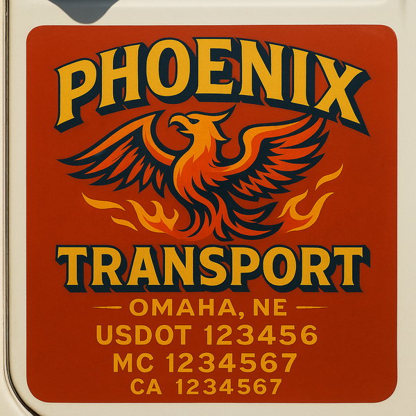 Custom Truck Door Decal Sticker Lettering For Semi-Trucks, Work Trucks, Box Trucks For USDOT Compliance