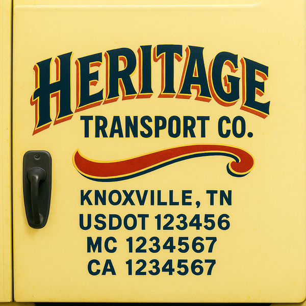 Custom Truck Door Decal Sticker Lettering For Semi-Trucks, Work Trucks, Box Trucks For USDOT Compliance
