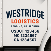 Custom Truck Door Decal Sticker Lettering For Semi-Trucks, Work Trucks, Box Trucks For USDOT Compliance