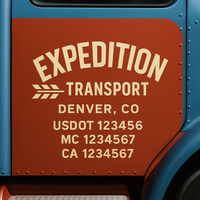 Custom Truck Door Decal Sticker Lettering For Semi-Trucks, Work Trucks, Box Trucks For USDOT Compliance