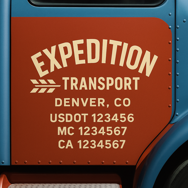 Custom Truck Door Decal Sticker Lettering For Semi-Trucks, Work Trucks, Box Trucks For USDOT Compliance