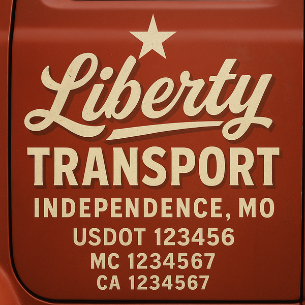 Custom Truck Door Decal Sticker Lettering For Semi-Trucks, Work Trucks, Box Trucks For USDOT Compliance