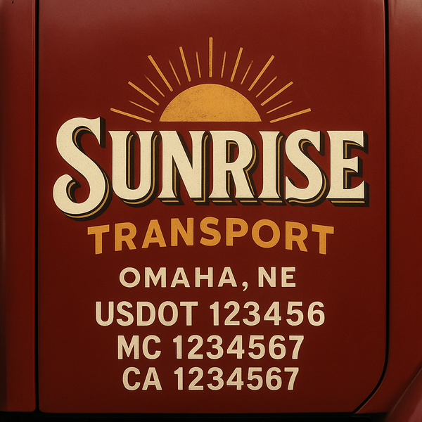 Custom Truck Door Decal Sticker Lettering For Semi-Trucks, Work Trucks, Box Trucks For USDOT Compliance