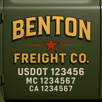 Custom Truck Door Decal Sticker Lettering For Semi-Trucks, Work Trucks, Box Trucks For USDOT Compliance