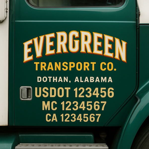 Custom Truck Door Decal Sticker Lettering For Semi-Trucks, Work Trucks, Box Trucks For USDOT Compliance