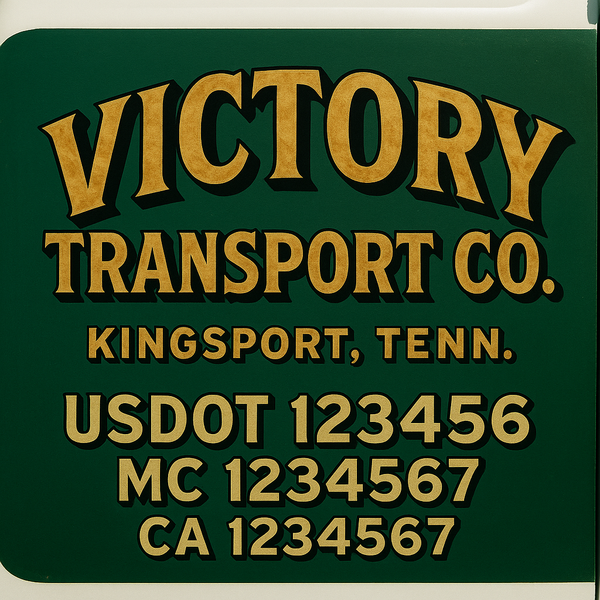 Custom Truck Door Decal Sticker Lettering For Semi-Trucks, Work Trucks, Box Trucks For USDOT Compliance