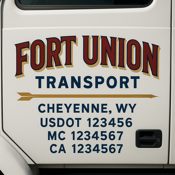 Custom Truck Door Decal Sticker Lettering For Semi-Trucks, Work Trucks, Box Trucks For USDOT Compliance