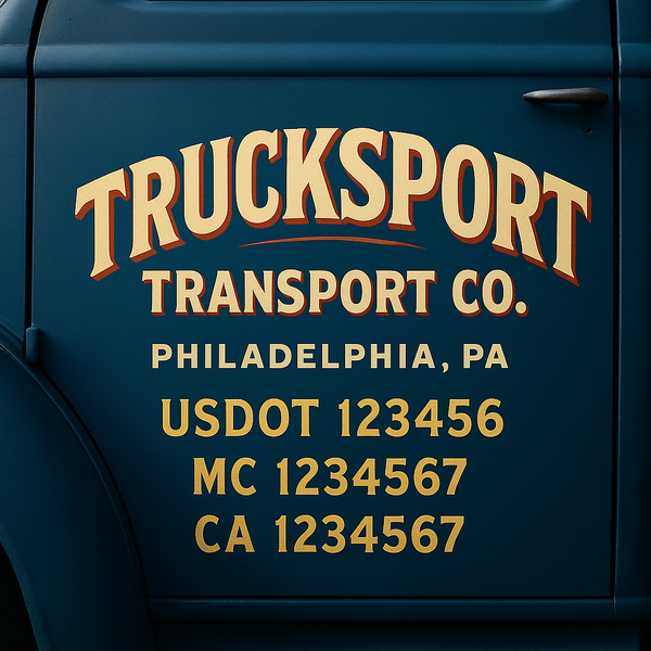 Custom Truck Door Decal Sticker Lettering For Semi-Trucks, Work Trucks, Box Trucks For USDOT Compliance