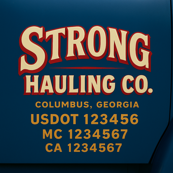 Custom Truck Door Decal Sticker Lettering For Semi-Trucks, Work Trucks, Box Trucks For USDOT Compliance
