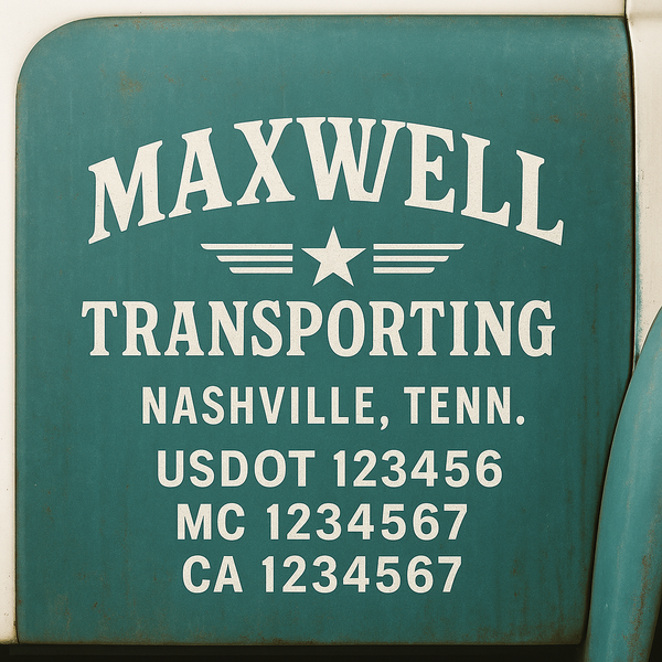 Custom Truck Door Decal Sticker Lettering For Semi-Trucks, Work Trucks, Box Trucks For USDOT Compliance