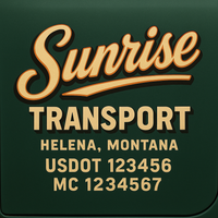 Custom Truck Door Decal Sticker Lettering For Semi-Trucks, Work Trucks, Box Trucks For USDOT Compliance