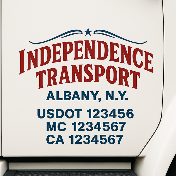 Custom Truck Door Decal Sticker Lettering For Semi-Trucks, Work Trucks, Box Trucks For USDOT Compliance