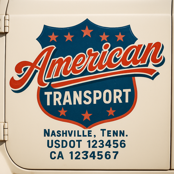 Custom Truck Door Decal Sticker Lettering For Semi-Trucks, Work Trucks, Box Trucks For USDOT Compliance
