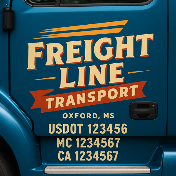Custom Truck Door Decal Sticker Lettering For Semi-Trucks, Work Trucks, Box Trucks For USDOT Compliance