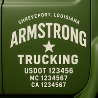 Custom Truck Door Decal Sticker Lettering For Semi-Trucks, Work Trucks, Box Trucks For USDOT Compliance