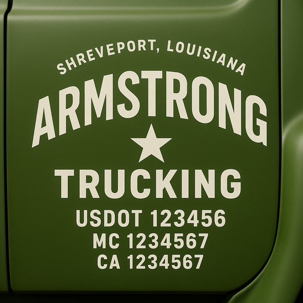Custom Truck Door Decal Sticker Lettering For Semi-Trucks, Work Trucks, Box Trucks For USDOT Compliance