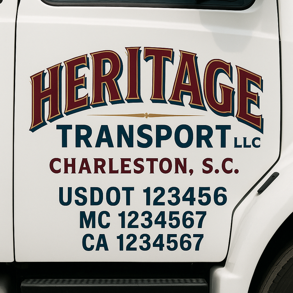 Custom Truck Door Decal Sticker Lettering For Semi-Trucks, Work Trucks, Box Trucks For USDOT Compliance
