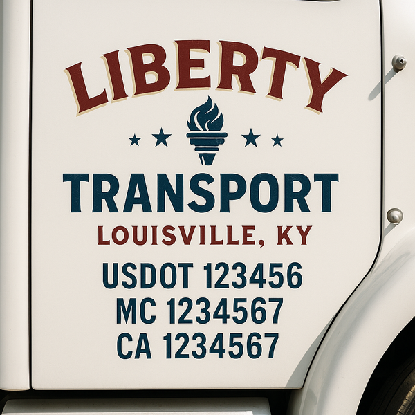 Custom Truck Door Decal Sticker Lettering For Semi-Trucks, Work Trucks, Box Trucks For USDOT Compliance