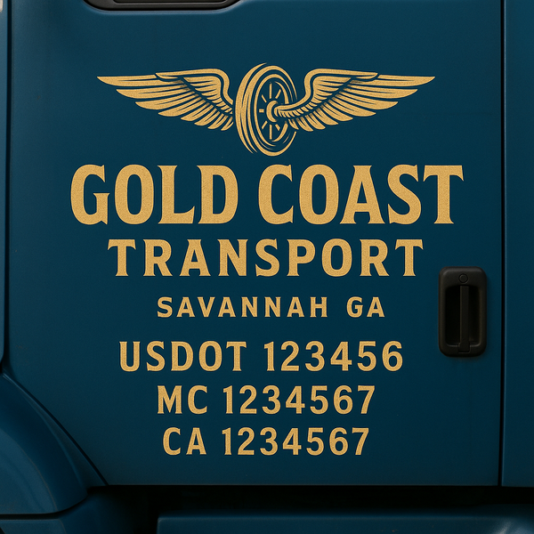 Custom Truck Door Decal Sticker Lettering For Semi-Trucks, Work Trucks, Box Trucks For USDOT Compliance