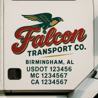 Custom Truck Door Decal Sticker Lettering For Semi-Trucks, Work Trucks, Box Trucks For USDOT Compliance