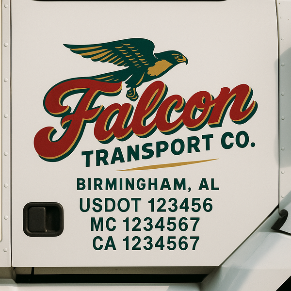 Custom Truck Door Decal Sticker Lettering For Semi-Trucks, Work Trucks, Box Trucks For USDOT Compliance