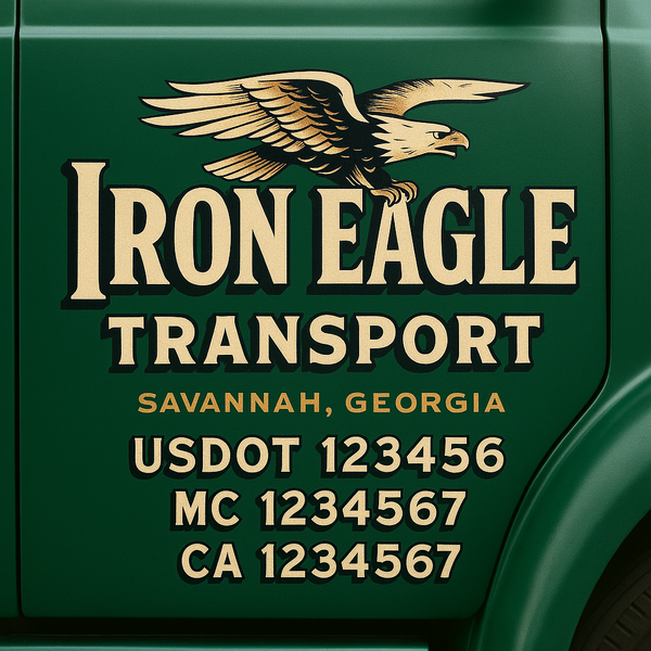 Custom Truck Door Decal Sticker Lettering For Semi-Trucks, Work Trucks, Box Trucks For USDOT Compliance