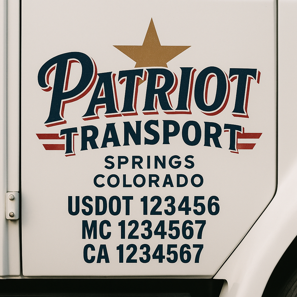 Custom Truck Door Decal Sticker Lettering For Semi-Trucks, Work Trucks, Box Trucks For USDOT Compliance