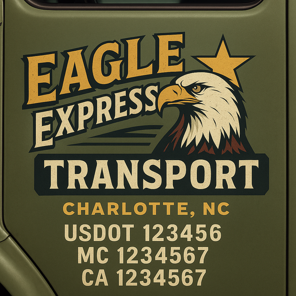 Custom Truck Door Decal Sticker Lettering For Semi-Trucks, Work Trucks, Box Trucks For USDOT Compliance