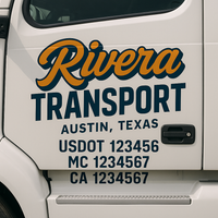 Custom Truck Door Decal Sticker Lettering For Semi-Trucks, Work Trucks, Box Trucks For USDOT Compliance