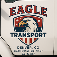 Custom Truck Door Decal Sticker Lettering For Semi-Trucks, Work Trucks, Box Trucks For USDOT Compliance