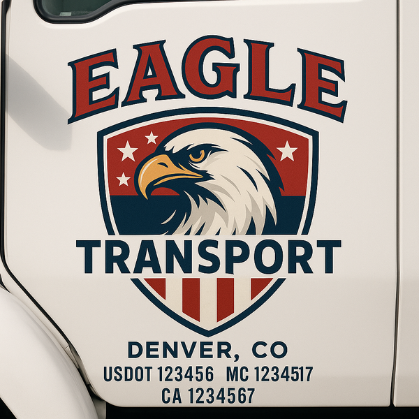 Custom Truck Door Decal Sticker Lettering For Semi-Trucks, Work Trucks, Box Trucks For USDOT Compliance
