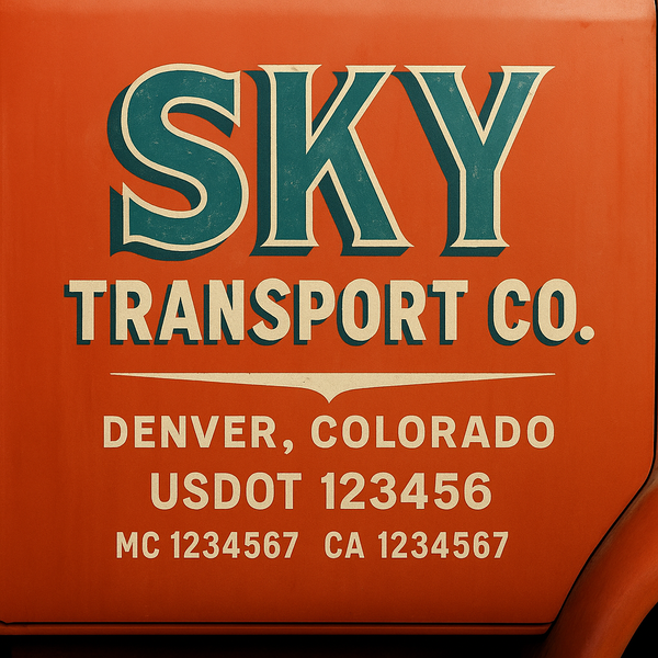 Custom Truck Door Decal Sticker Lettering For Semi-Trucks, Work Trucks, Box Trucks For USDOT Compliance