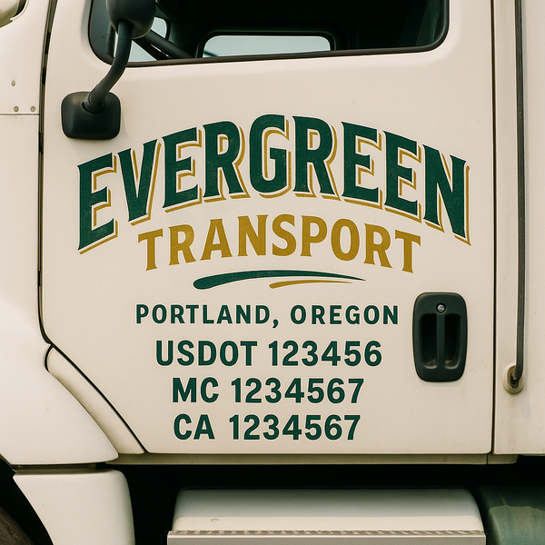 Custom Truck Door Decal Sticker Lettering For Semi-Trucks, Work Trucks, Box Trucks For USDOT Compliance