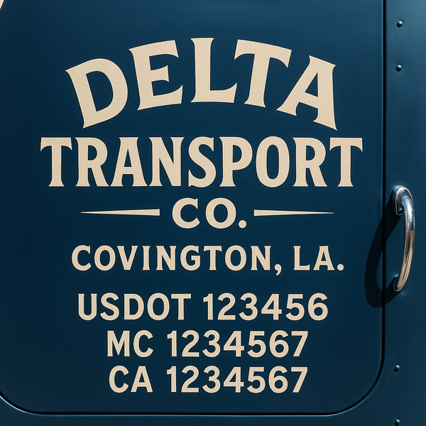 Custom Truck Door Decal Sticker Lettering For Semi-Trucks, Work Trucks, Box Trucks For USDOT Compliance