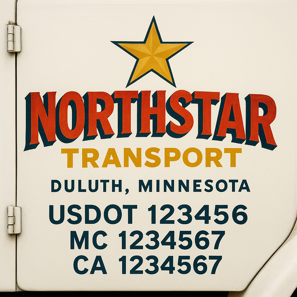 Custom Truck Door Decal Sticker Lettering For Semi-Trucks, Work Trucks, Box Trucks For USDOT Compliance