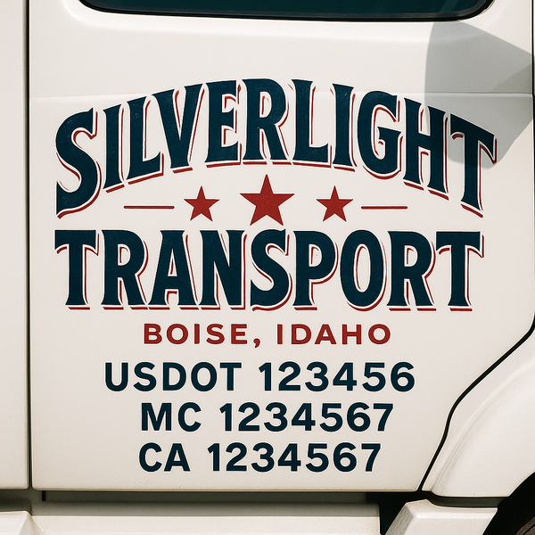 Custom Truck Door Decal Sticker Lettering For Semi-Trucks, Work Trucks, Box Trucks For USDOT Compliance