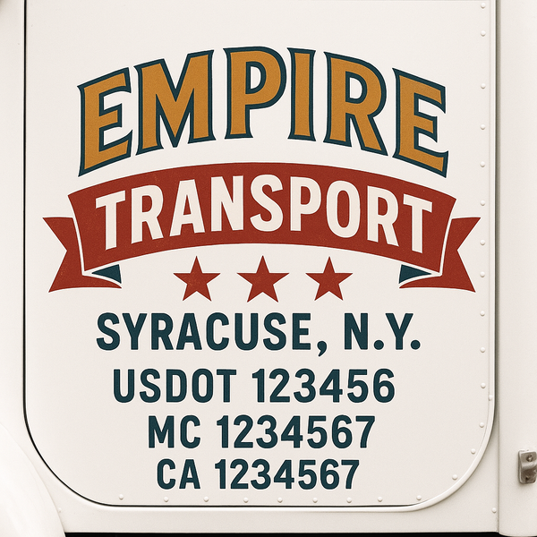 Custom Truck Door Decal Sticker Lettering For Semi-Trucks, Work Trucks, Box Trucks For USDOT Compliance